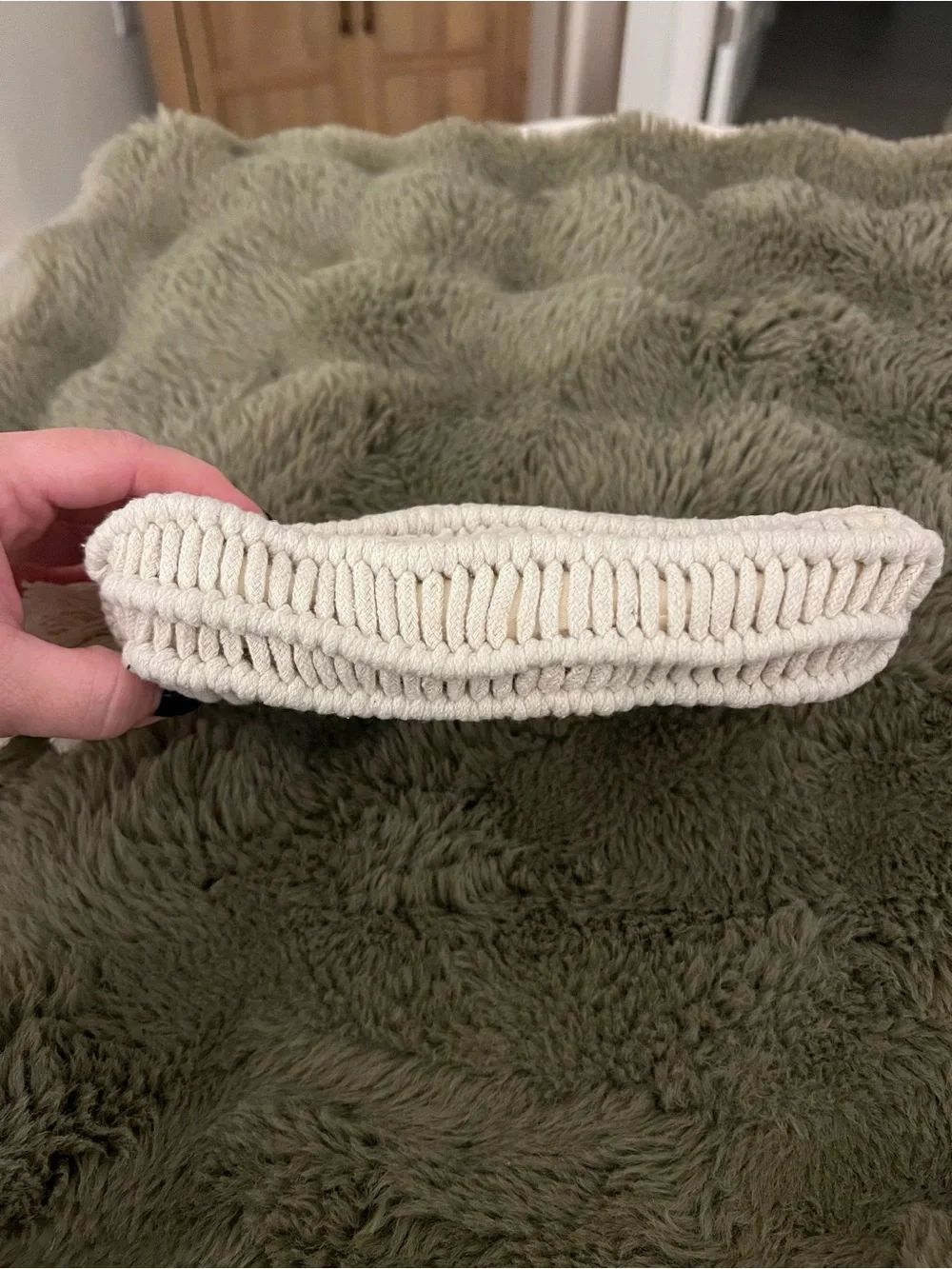 Universal Thread Macramé Tassel Pouch - Cream